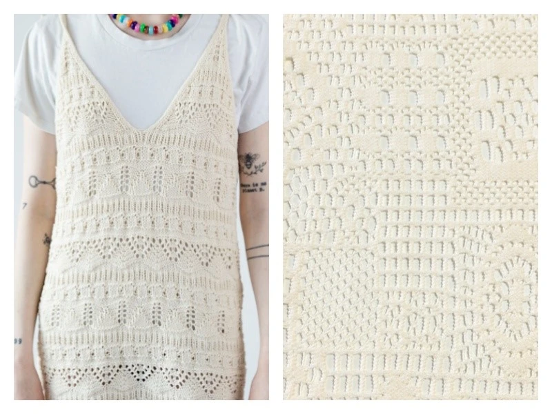 White Openwork Crochet Fabric 5 White Openwork Crochet Fabric 5